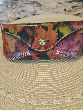 PATRICIA NASH LEATHER EYEGLASS CASE NWT RICH JEWEL COLOR PATTETN